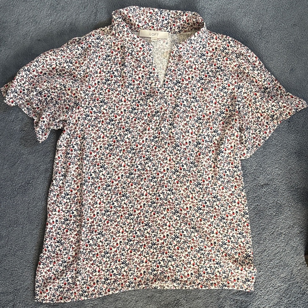 LOFT Multicolor Floral Top